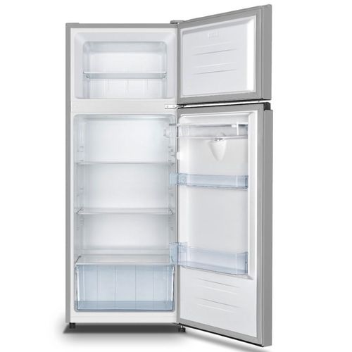 Hisense REF205DR 205L Double Door Refrigerator with Water Dispenser, Spacious Fridge & Freezer, Energy Saving Cooling, Silver – 1 Year Warranty
