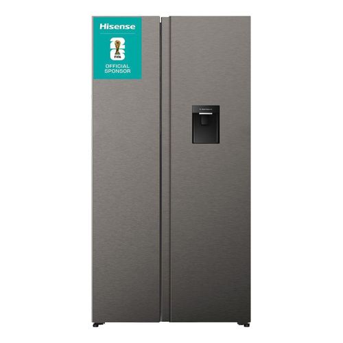 Hisense 541L Side by Side Refrigerator, Large Capacity Frost-Free Fridge, Multi-Airflow Cooling, Spacious Double Door Freezer & Fridge – Silver