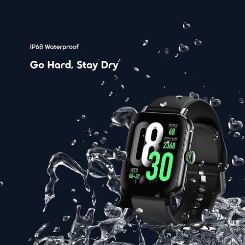 Oraimo Watch 6 Pro 1.69" Full Touch Smart Watch, Bluetooth 5.3, IP68 Waterproof, 220mAh Battery, Fitness & Health Tracking, Multiple Sports Modes – Black