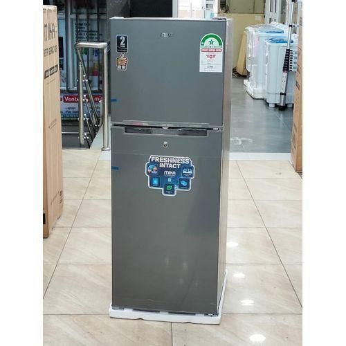 Mika 138 Litres Double Door Refrigerator, Compact 2 Door Fridge with Freezer Compartment, Spacious Food Storage, Energy Efficient Home Kitchen Fridge for Apartment & Office