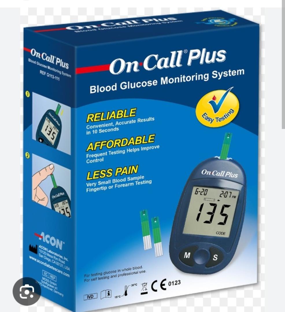ON CALL GLUCOMETER MACHINE – DIGITAL BLOOD GLUCOSE METER