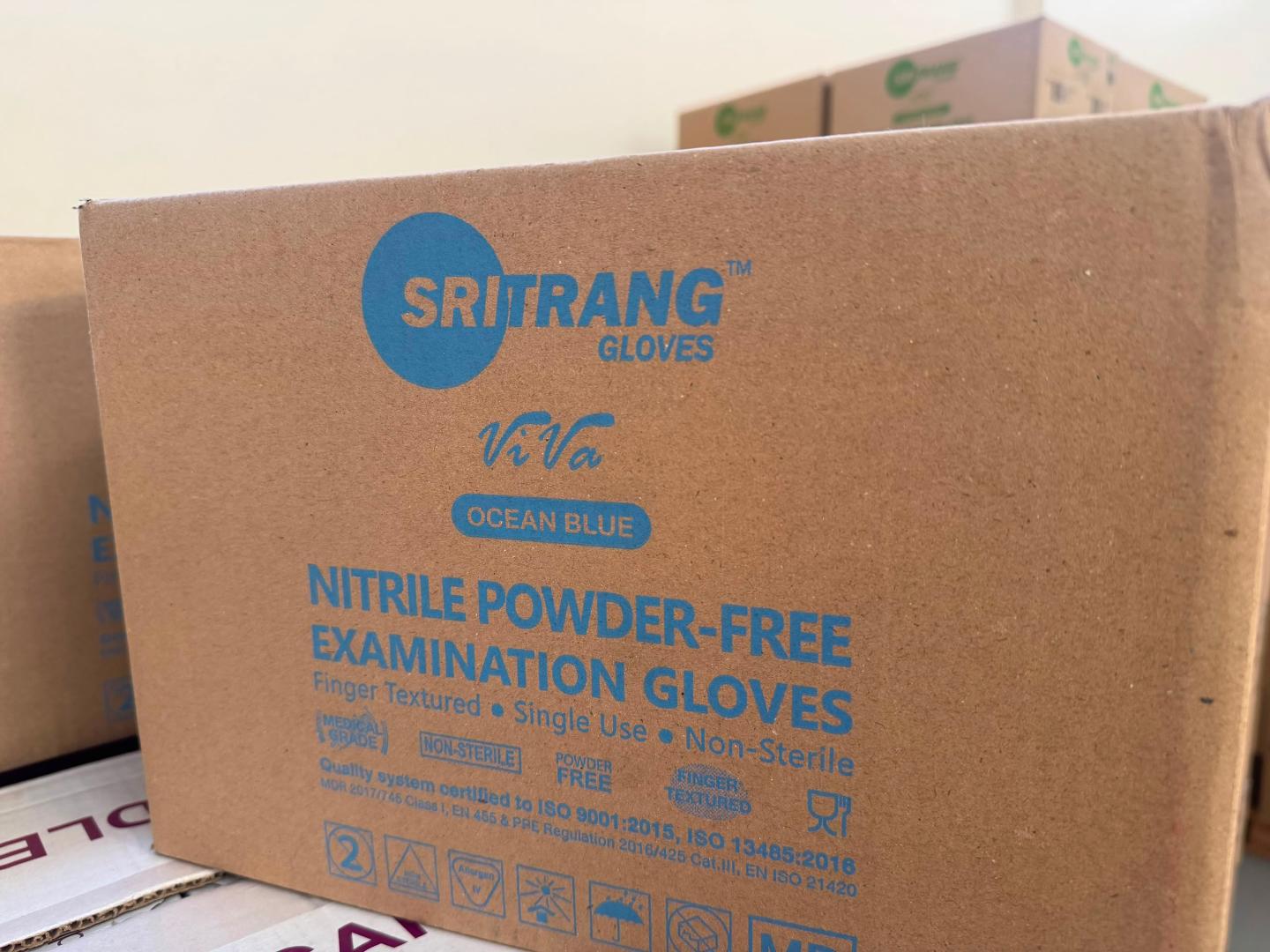 NITRILE POWDER-FREE EXAMINATION GLOVES M 100PCS