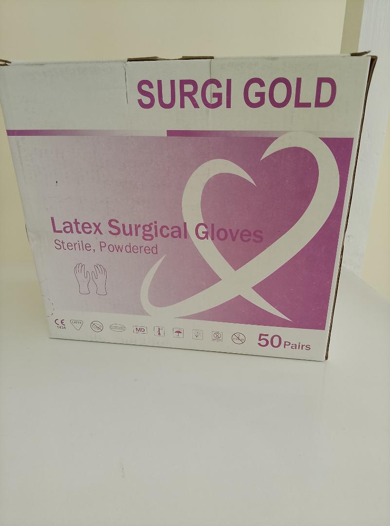 LATEX SURGICAL GLOVES 7.5 (50 PAIRS )– MEDICAL GRADE