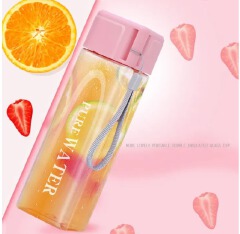 Quality Small Daisy Transparent Plastic Water Bottles PP Creative Frosted Water Bottle Kitchen Water Bottles