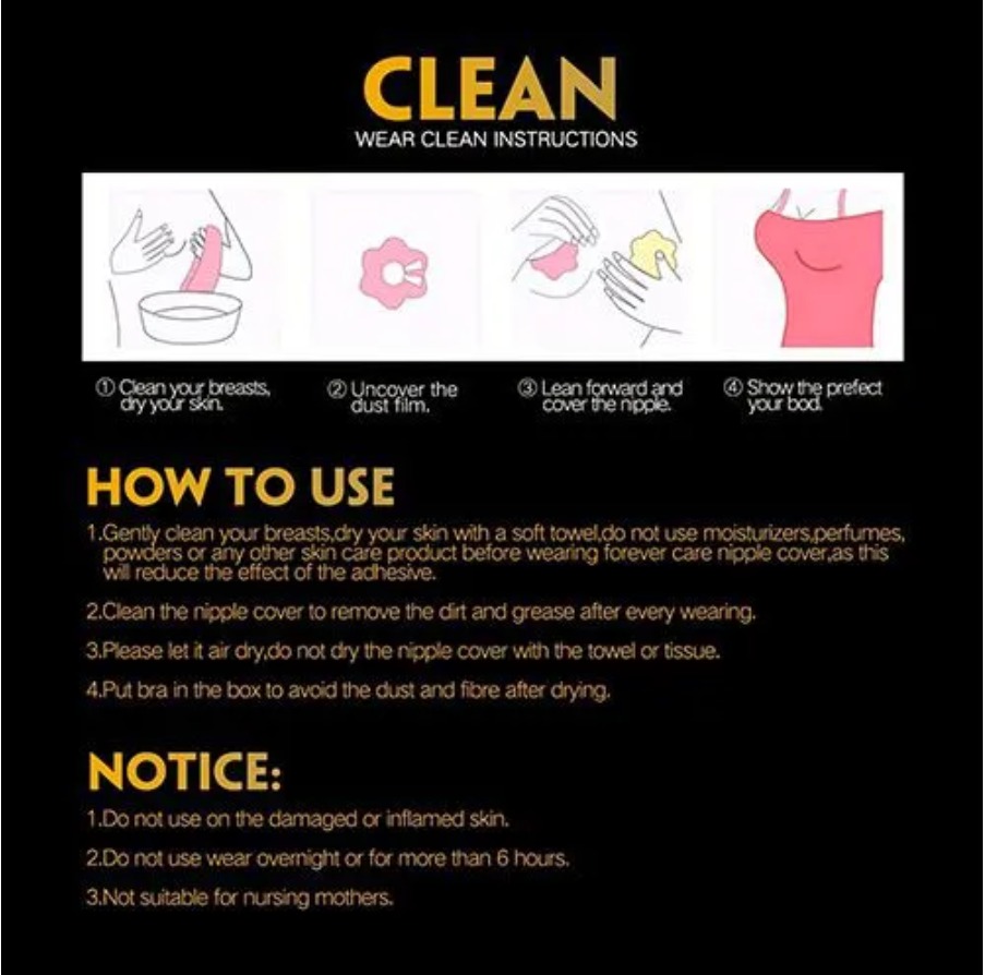 Quality Reusable Silicone Nipple Cover for Women Bra Sticker Breast Petal Strapless Bra Invisible Boob Pads Chest Pasties Intimates Comfortable Lingerie & Underwear Accessories For Everyday Wear