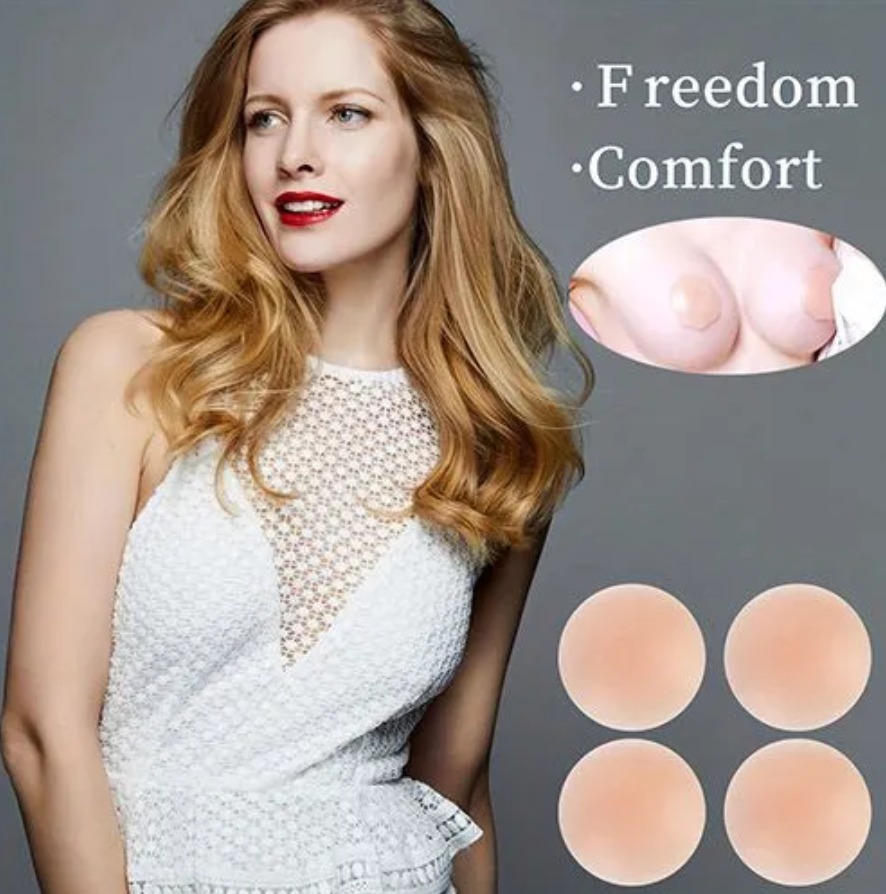 Quality Reusable Silicone Nipple Cover for Women Bra Sticker Breast Petal Strapless Bra Invisible Boob Pads Chest Pasties Intimates Comfortable Lingerie & Underwear Accessories For Everyday Wear