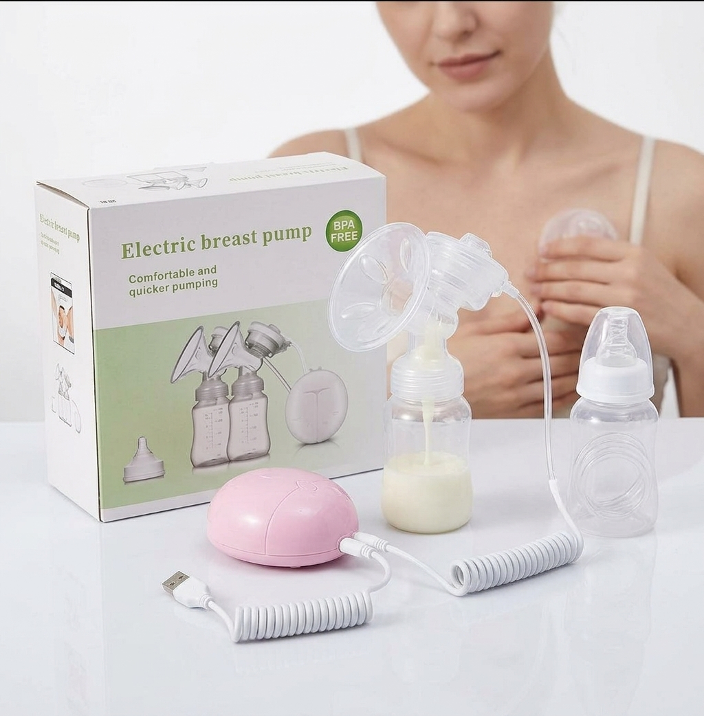 Electric Breast Pump Portable Rechargeable BPA-Free Milk Extractor Adjustable Suction Low Noise Breastfeeding Pump