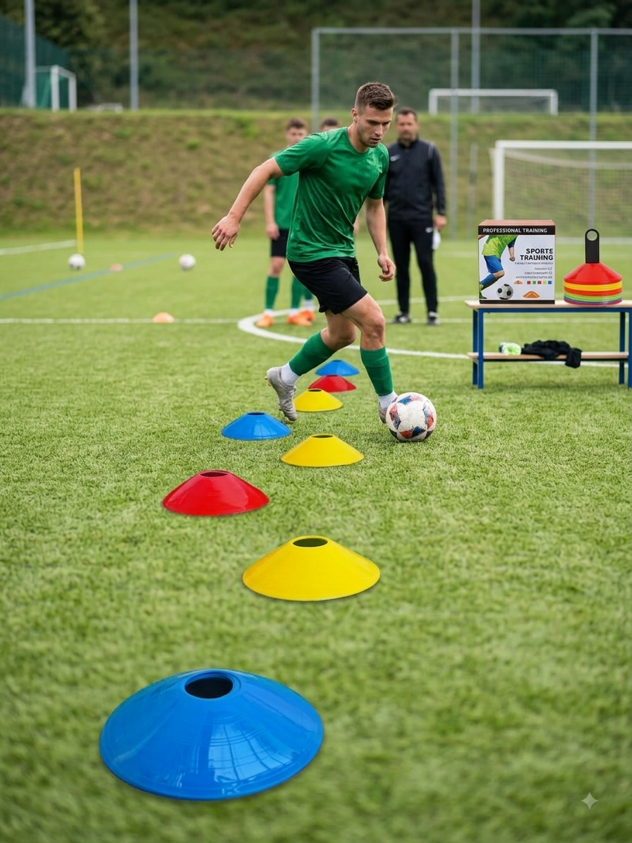 50Pcs Football Training Cones Sports Agility Marker Cones Soccer Exercise Training Equipment