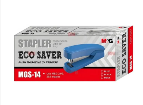 M&G Eco Saver stapler, MGS-14MG model.
M&G Eco Saver stapler, MGS-14MG model.