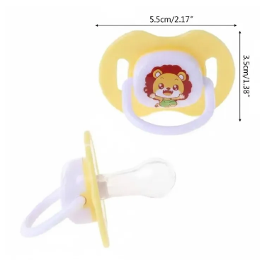 Newborn Baby Silicone Pacifier Soother - Orthodontic Soft-Touch Dummy with Cartoon Design - BPA Free Breast-like Nipple for Infant Sleep