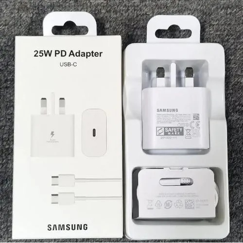 Samsung 25W Super Fast Charger 25 W Adapter With Type C To C Output For Galaxy A05, A05s, A14, A15, A23, A24, A25, A33, A34, A35, A53, A54, A55, A73, A74, A75 And All Type C Device Type C Charger