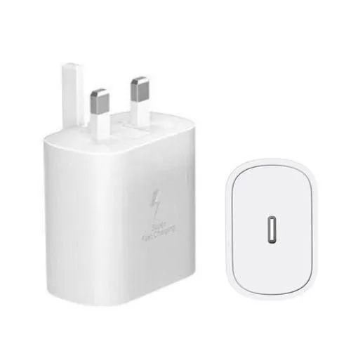 Samsung 25W Super Fast Charger 25 W Adapter With Type C To C Output For Galaxy A05, A05s, A14, A15, A23, A24, A25, A33, A34, A35, A53, A54, A55, A73, A74, A75 And All Type C Device Type C Charger