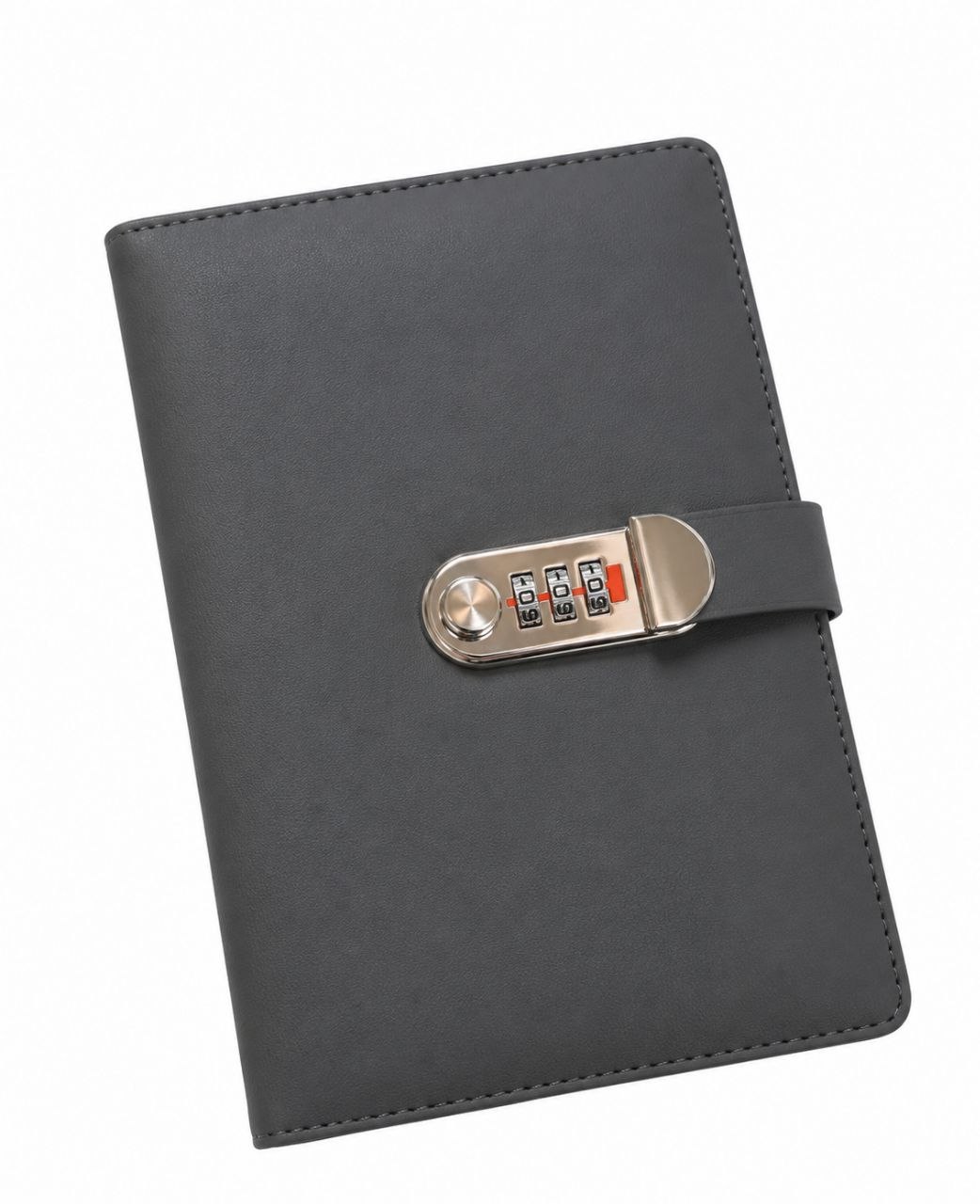 Deli Premium Lockable Diary Notebook – Password Lock Journal with Leather Cover, A5 Size