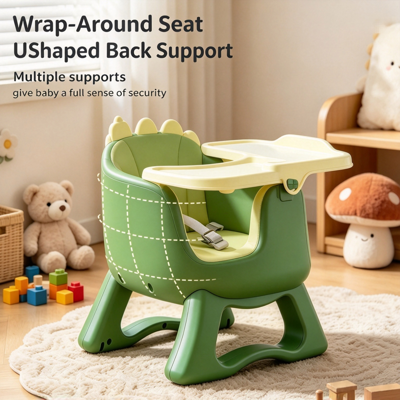 Multifunctional Detachable Toddler Squeaky Dining Chair, Baby Household Backrest Seat Kids Small Stool