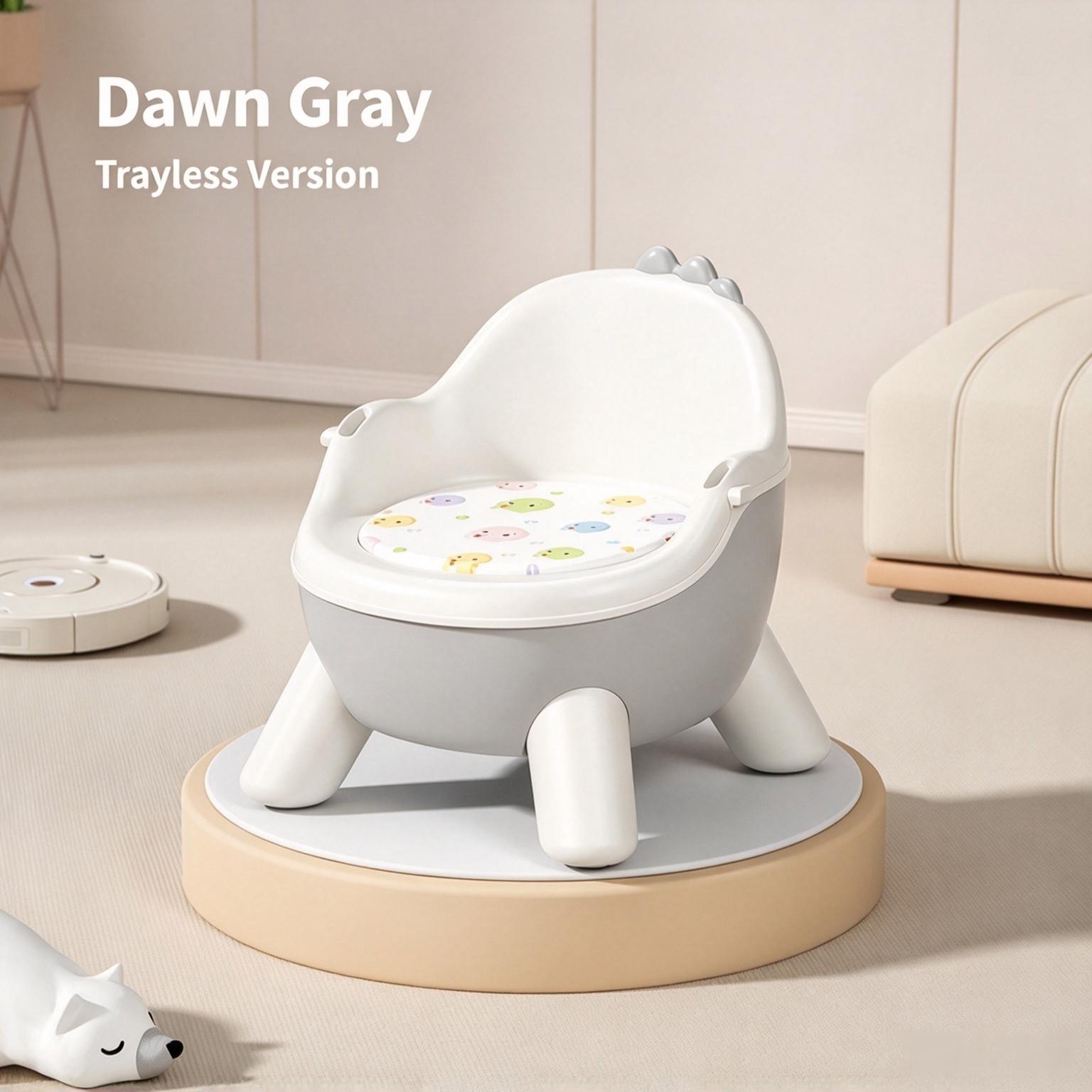 Cute Dinosaur Shape Kids Plastic Chair, Toddler Dining Seat with Backrest, Household Baby Feeding Chair Stool