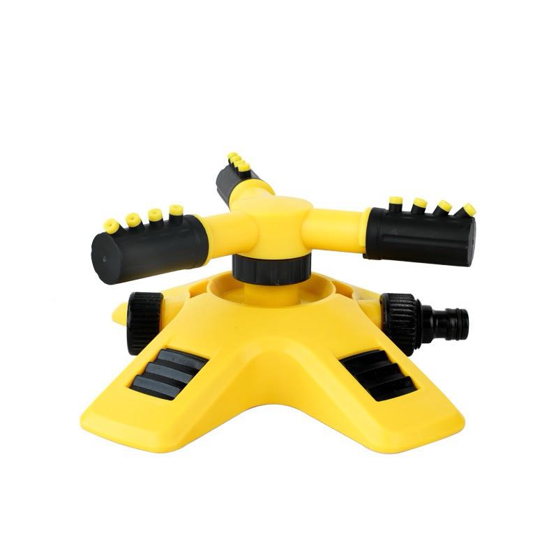3‑Arm 360‑Degree Automatic Rotating Garden Sprinkler, Series‑Connectable Irrigation Sprayer for Lawn Nursery Plant Watering
