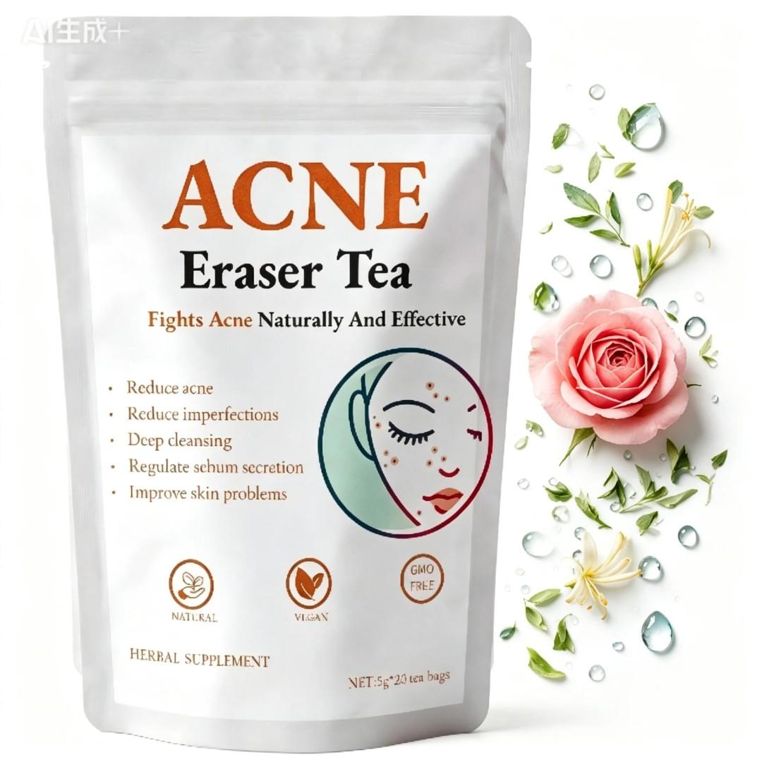 ACNE ERASER TEA – NATURAL SKIN GLOW & CLEAR FACE HERBAL DETOX (20 TEA BAGS)