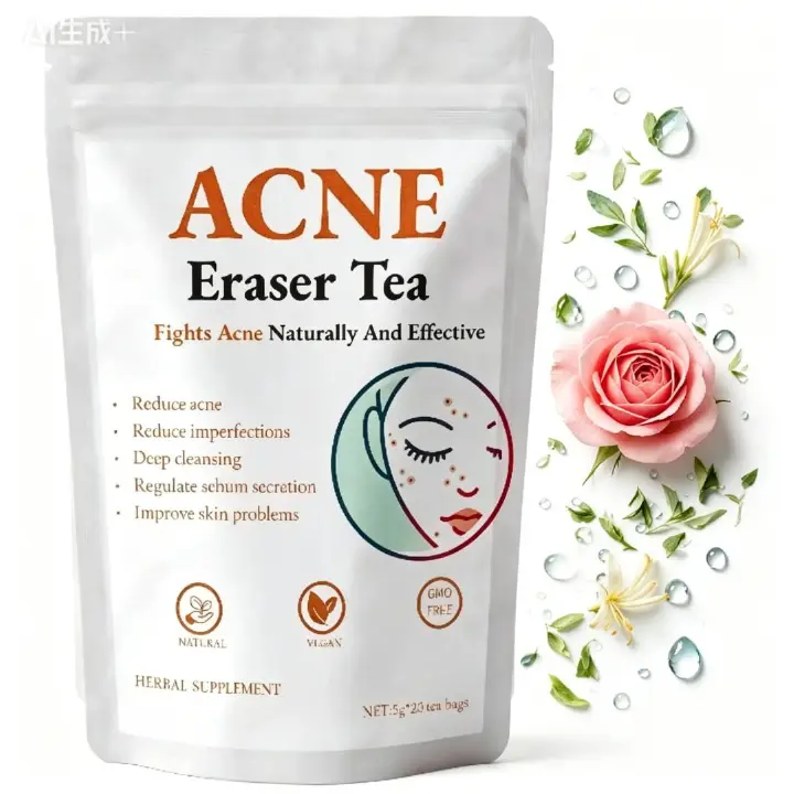 ACNE ERASER TEA – NATURAL SKIN GLOW & CLEAR FACE HERBAL DETOX (20 TEA BAGS)