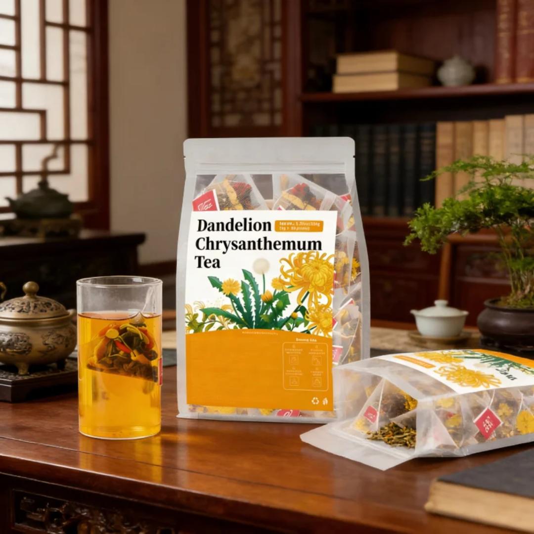 CHRYSANTHEMUM & DANDELION TEA – PREMIUM LIVER DETOX BLEND, CLEAR SKIN, HELPS WITH BLOATING & SUPPORTS METABOLISM OF EXCESS WATER IN CELLS(30 PACKS)