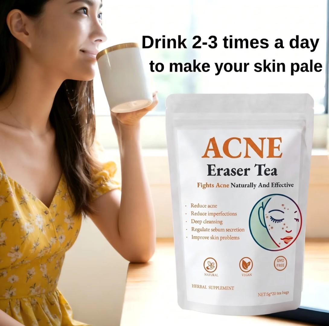 ACNE ERASER TEA – NATURAL SKIN GLOW & CLEAR FACE HERBAL DETOX (20 TEA BAGS)