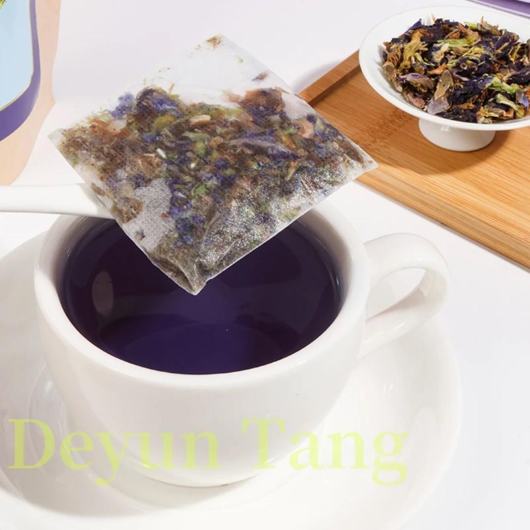 PREMIUM BUTTERFLY PEA FLOWER TEA – MAGIC BLUE DRINK, ANTI-AGING & HAIR GROWTH SUPPORT (30 TEA BAGS)