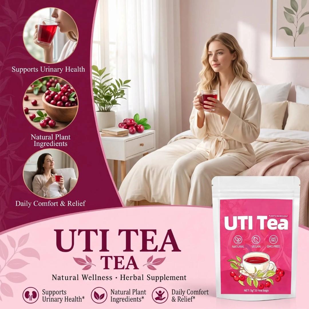 NATURAL CRANBERRY UTI TEA – BLADDER CLEANSE & URINARY TRACT HEALTH SUPPORT (20 TEA BAGS)
