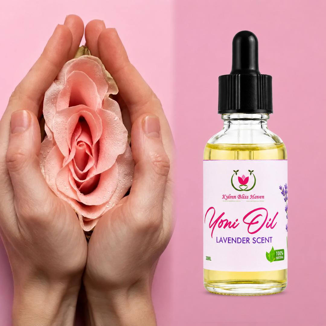 PRIVATE AREA CARE OIL 30ML YONI OIL DEEP MOISTURIZING NATURAL PH BALANCING GENTLE CLEANSING ODOR REMOVER ROSE/LAVENDER ESSENTIAL OIL