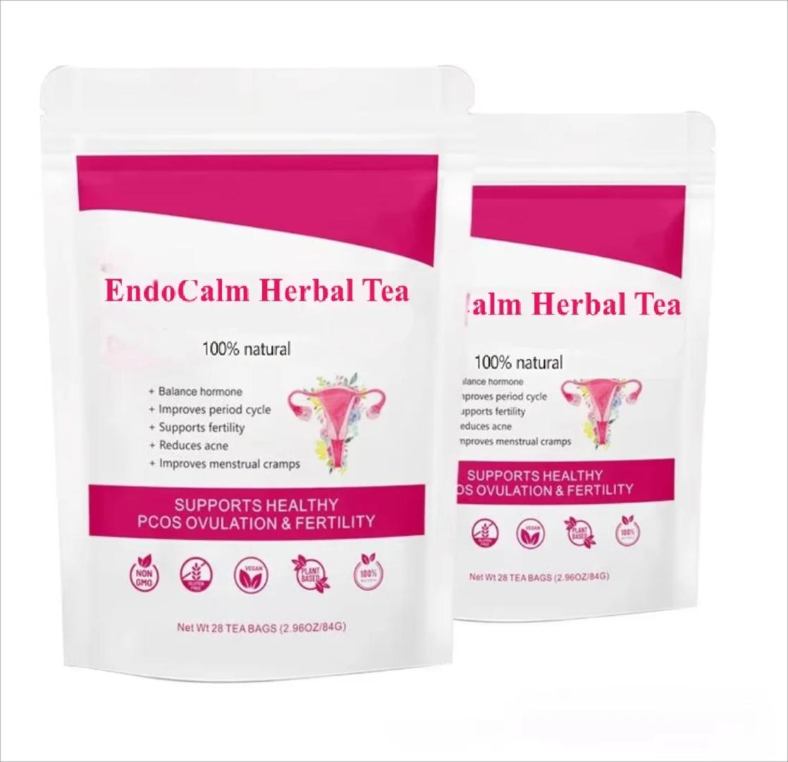 ENDOCALM PCOS HERBAL TEA – HORMONE BALANCE, PERIOD CYCLE & PCOS FERTILITY SUPPORT (28 TEA BAGS)