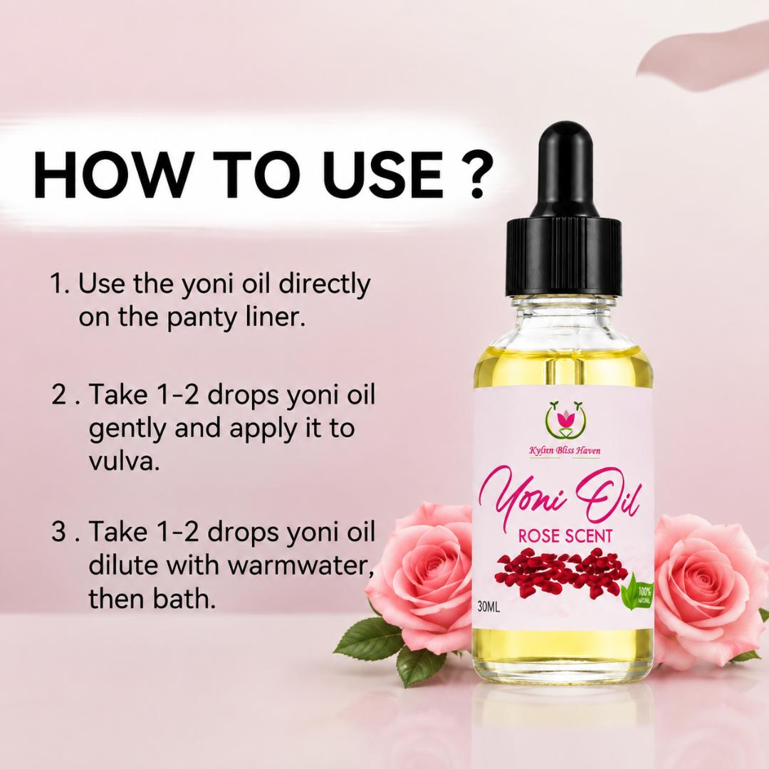 PRIVATE AREA CARE OIL 30ML YONI OIL DEEP MOISTURIZING NATURAL PH BALANCING GENTLE CLEANSING ODOR REMOVER ROSE/LAVENDER ESSENTIAL OIL