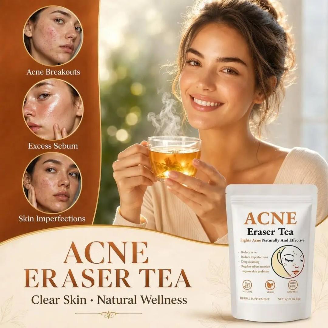 ACNE ERASER TEA – NATURAL SKIN GLOW & CLEAR FACE HERBAL DETOX (20 TEA BAGS)