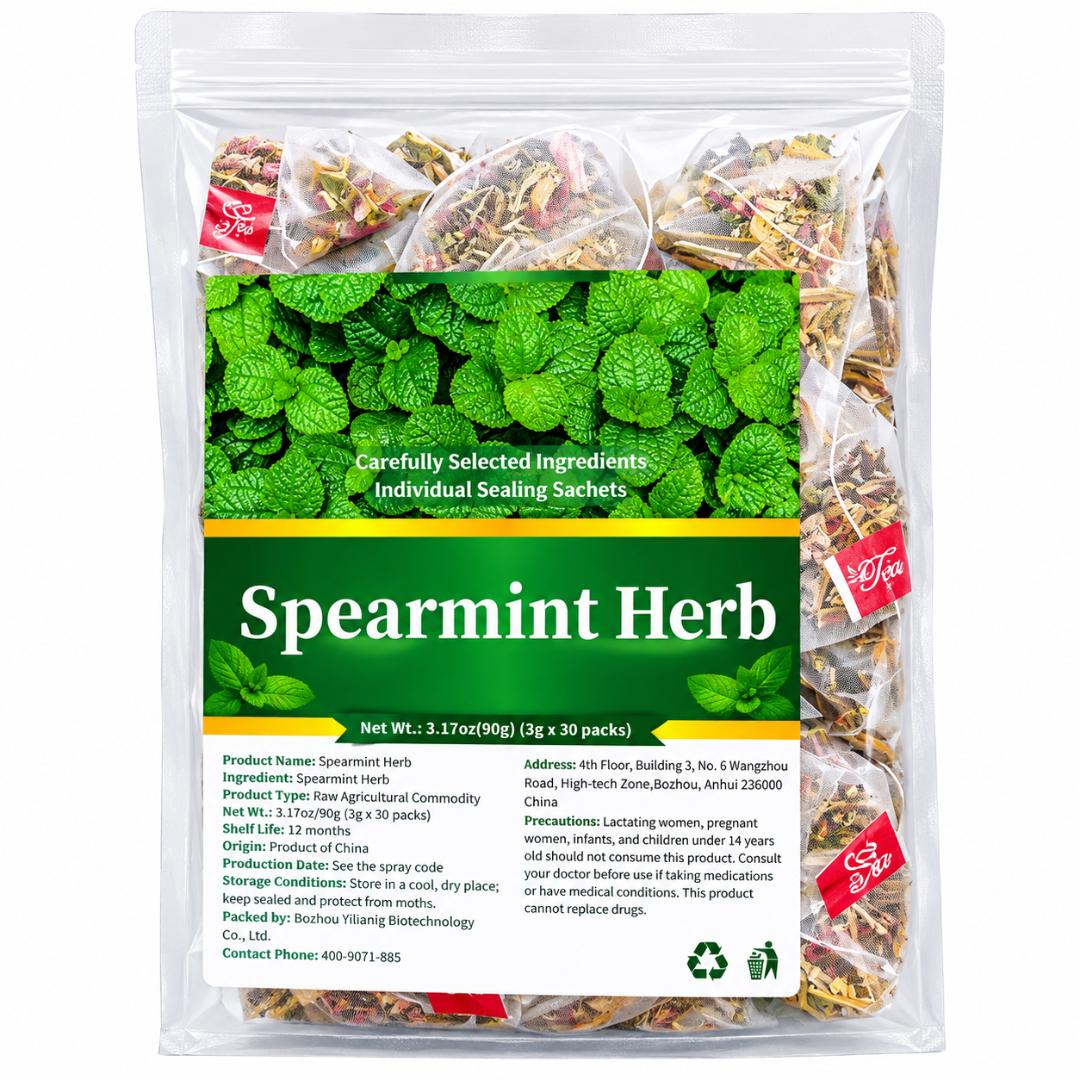 ORGANIC SPEARMINT TEA 30 TEA BAGS HORMONE BALANCE,HIRSUTISM,HORMONAL ACNE, DIGESTION, BLOATING CALMING ,SPEARMINT TEA IS CLINICALLY SHOWN TO REDUCE EXCESS ANDROGENS AND UNWANTED FACIAL HAIRS IN WOMEN