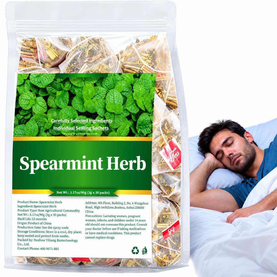ORGANIC SPEARMINT TEA 30 TEA BAGS HORMONE BALANCE,HIRSUTISM,HORMONAL ACNE, DIGESTION, BLOATING CALMING ,SPEARMINT TEA IS CLINICALLY SHOWN TO REDUCE EXCESS ANDROGENS AND UNWANTED FACIAL HAIRS IN WOMEN