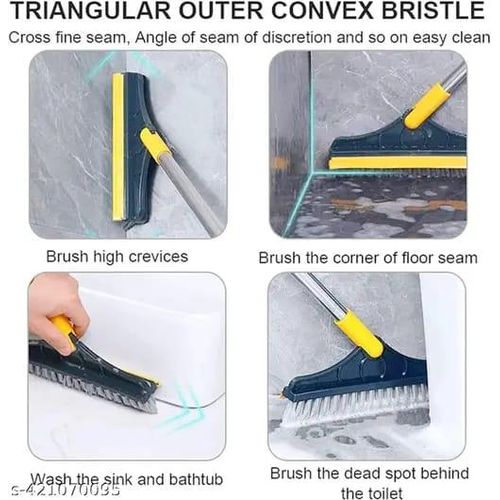 2 sided cleaning brush with long handle flexible joint