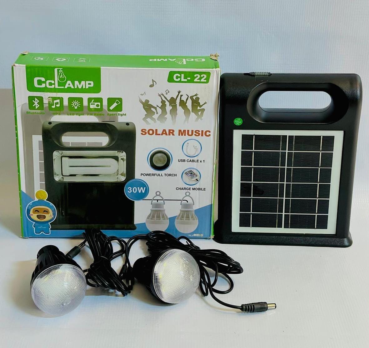 High quality Cclamp CI-22 Solar Emergency Lamp with 2 bulbs