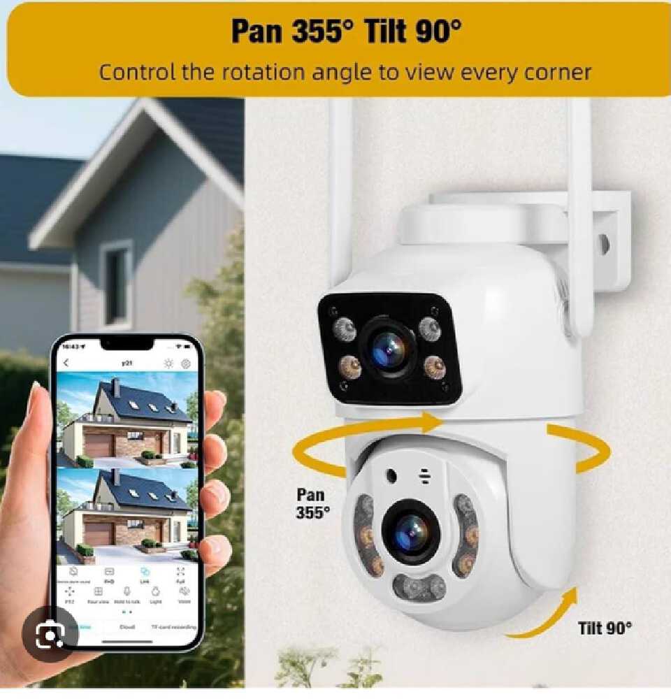 CALUS E32 MAX DUAL LENS WIFI OUTDOOR SECURITY CAMERA (360° PTZ & AUTO-TRACKING)