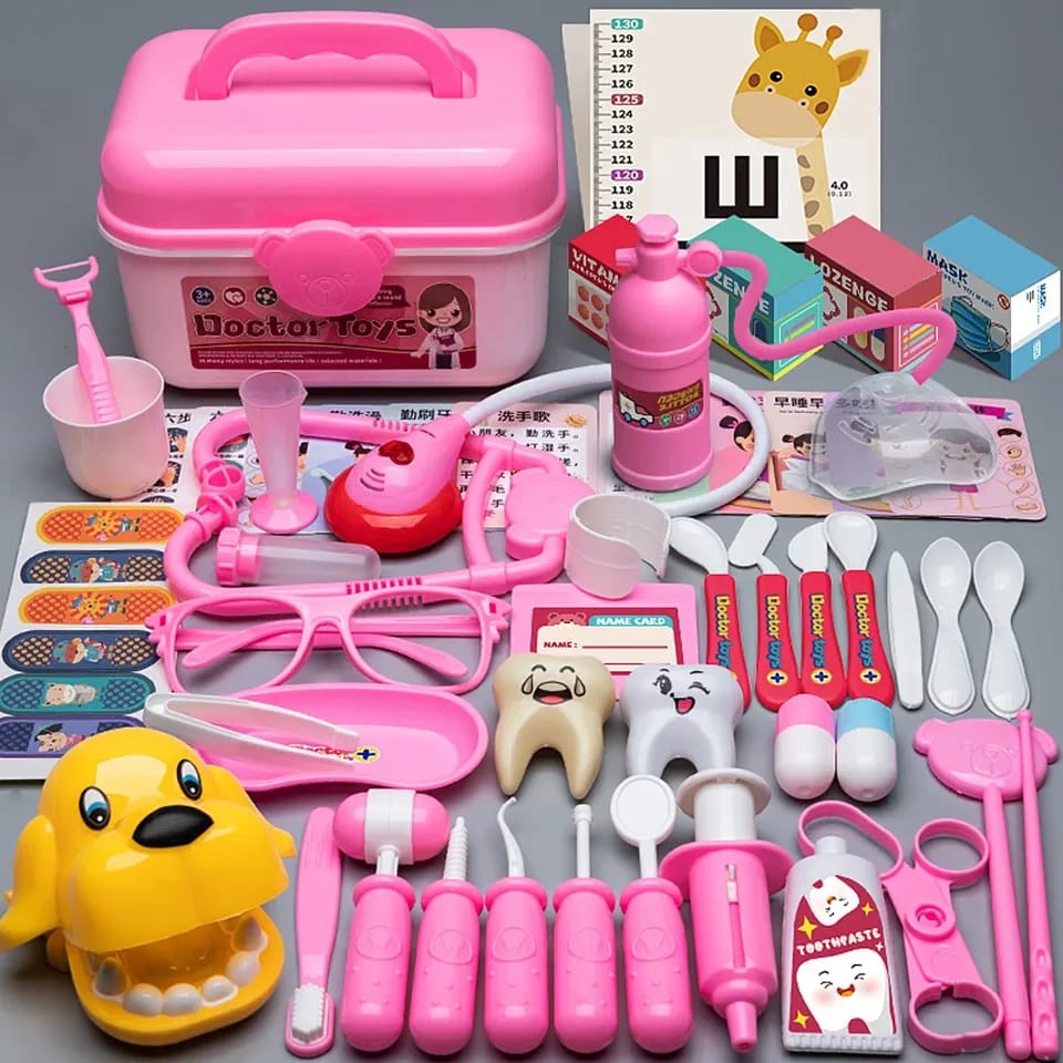 Kids Doctor Playset Medical Kit – Stethoscope, Dentist Set, Syringe & Pretend Medical Accessories