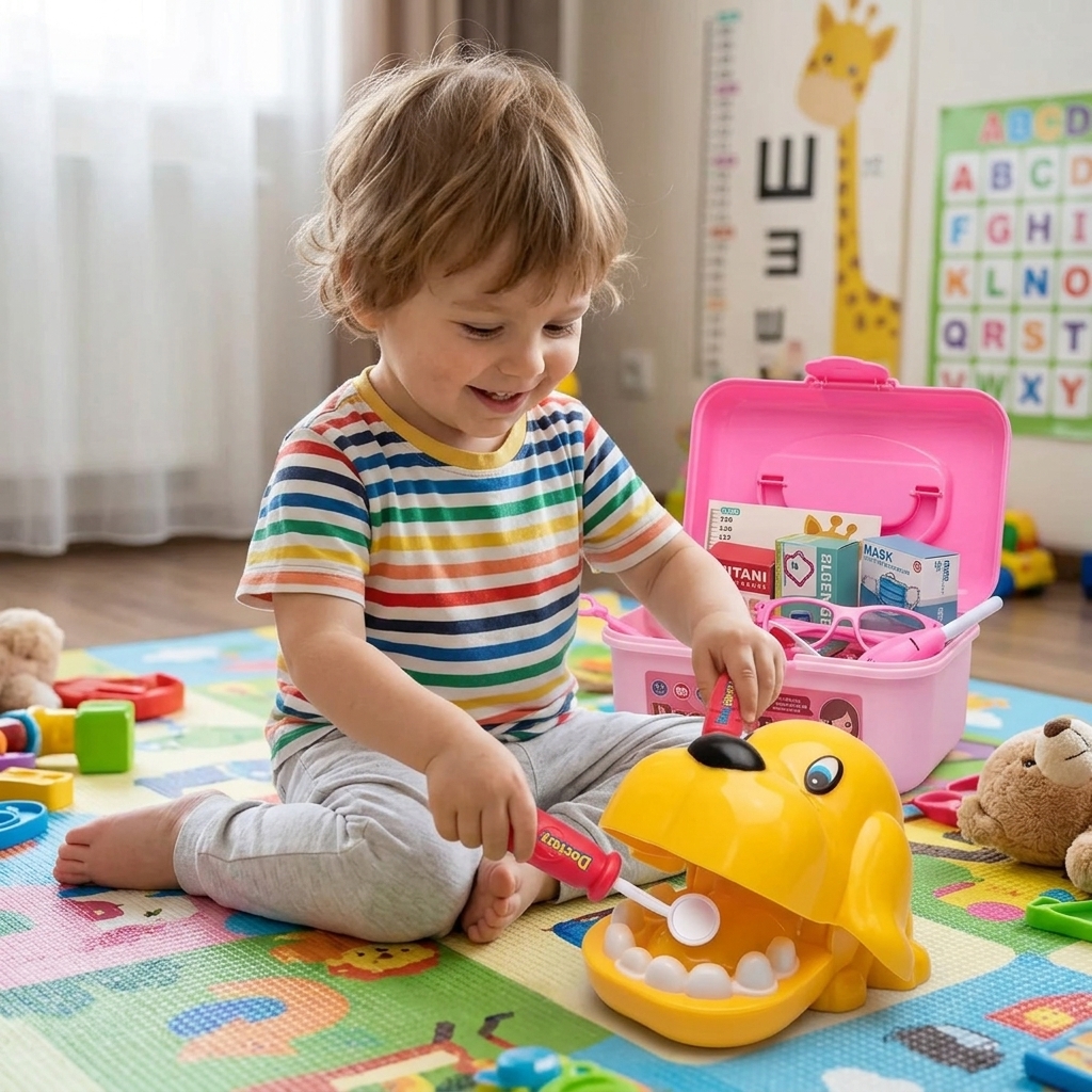 Kids Doctor Playset Medical Kit – Stethoscope, Dentist Set, Syringe & Pretend Medical Accessories