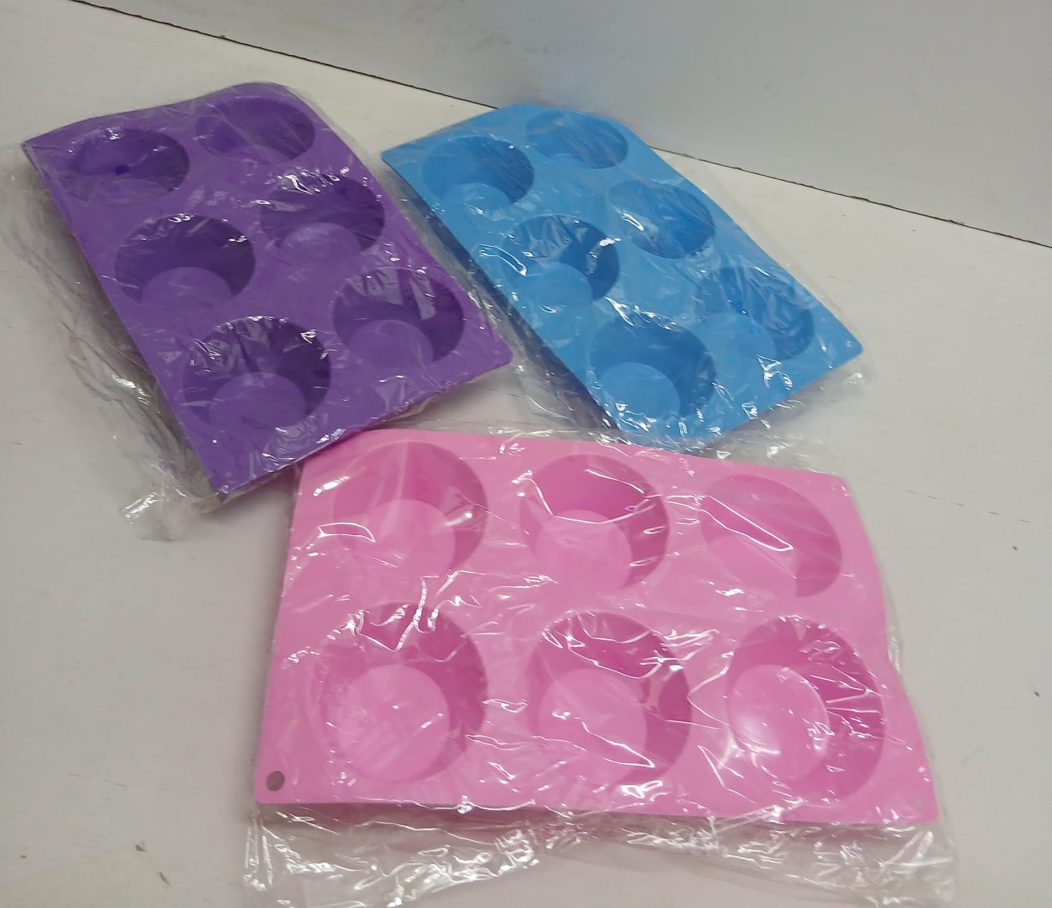 2pcs ,6 Holes Silicone Cupcake Baking Tray 17.5×29cm Muffin Cake Baking Mold