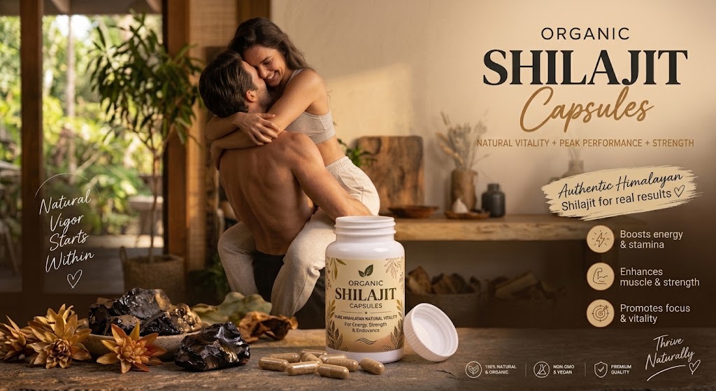 Shilajit Capsules For Men Natural Energy Testosterone Booster Stamina Strength Vitality Libido Hormonal Balance Endurance Performance And Recovery Supplement Enhance Energy, Strength, Testosterone