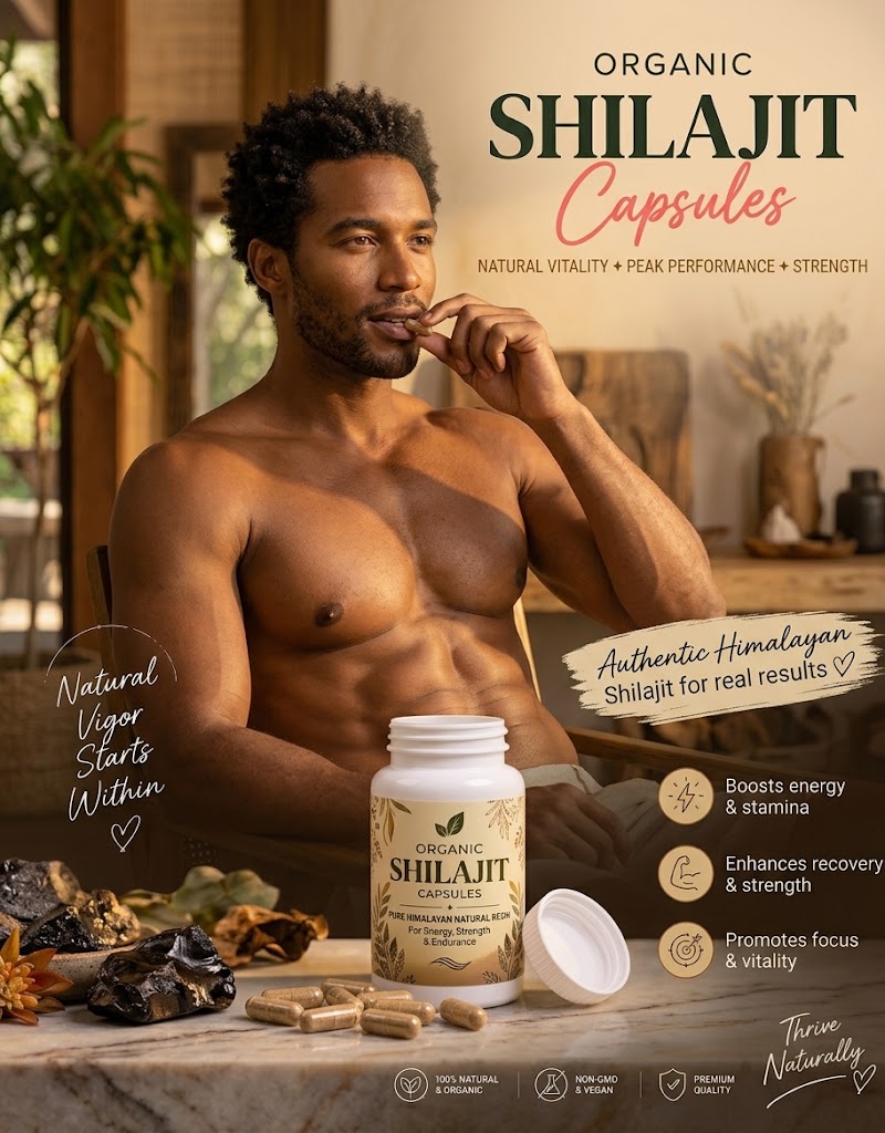 Shilajit Capsules For Men Natural Energy Testosterone Booster Stamina Strength Vitality Libido Hormonal Balance Endurance Performance And Recovery Supplement Enhance Energy, Strength, Testosterone