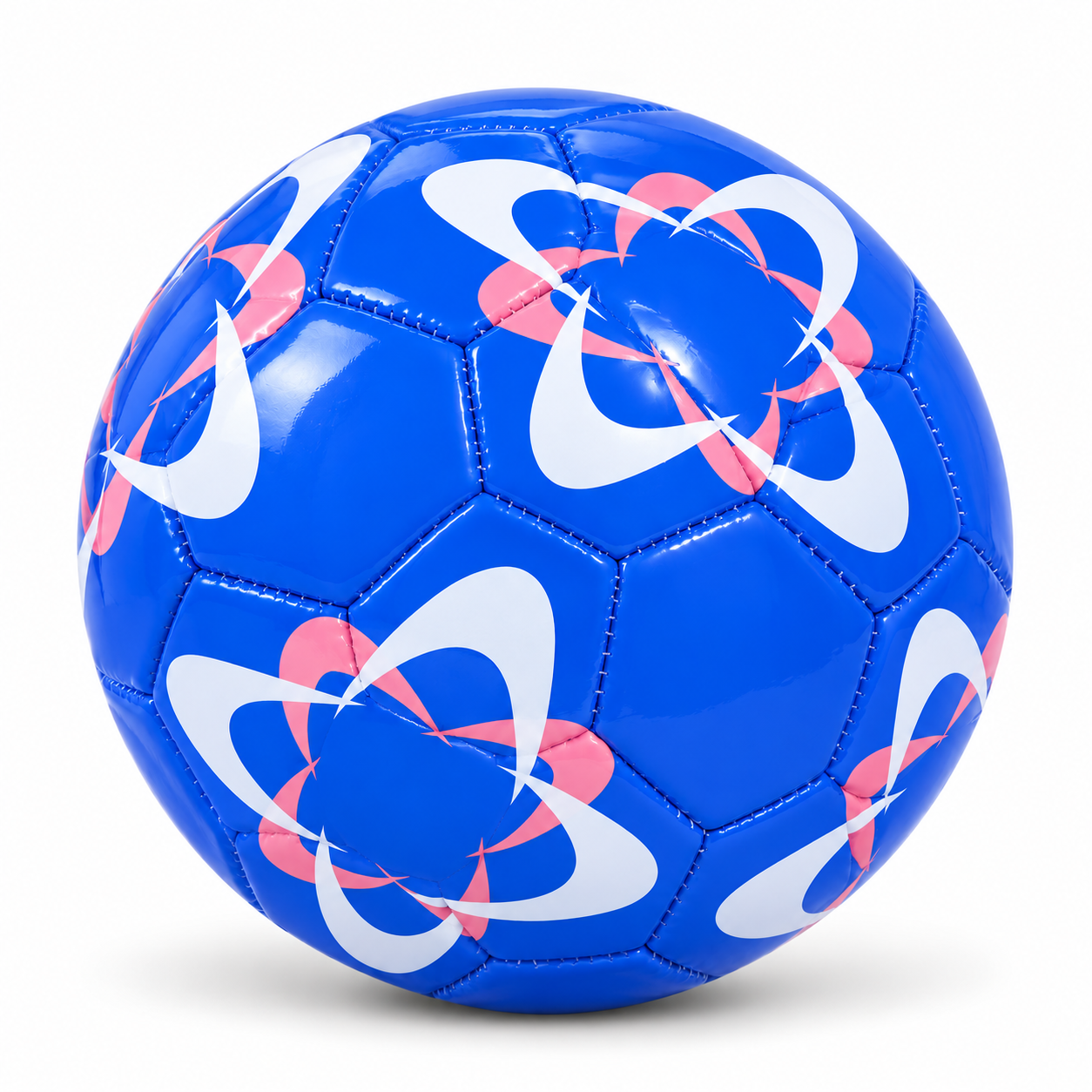 Mini Size 2 Kids Football (15cm Diameter) - High-Visibility Glossy Toddler Training Soccer Ball for Indoor, Outdoor, Garden & Skill Play (Neon Green with Red & Cyan Graphics)