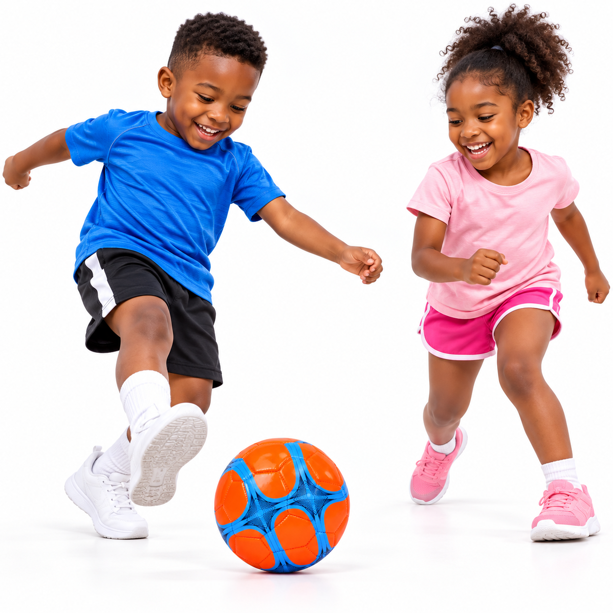 Mini Size 2 Kids Football (15cm Diameter) - High-Visibility Glossy Toddler Training Soccer Ball for Indoor, Outdoor, Garden & Skill Play (Neon Green with Red & Cyan Graphics)