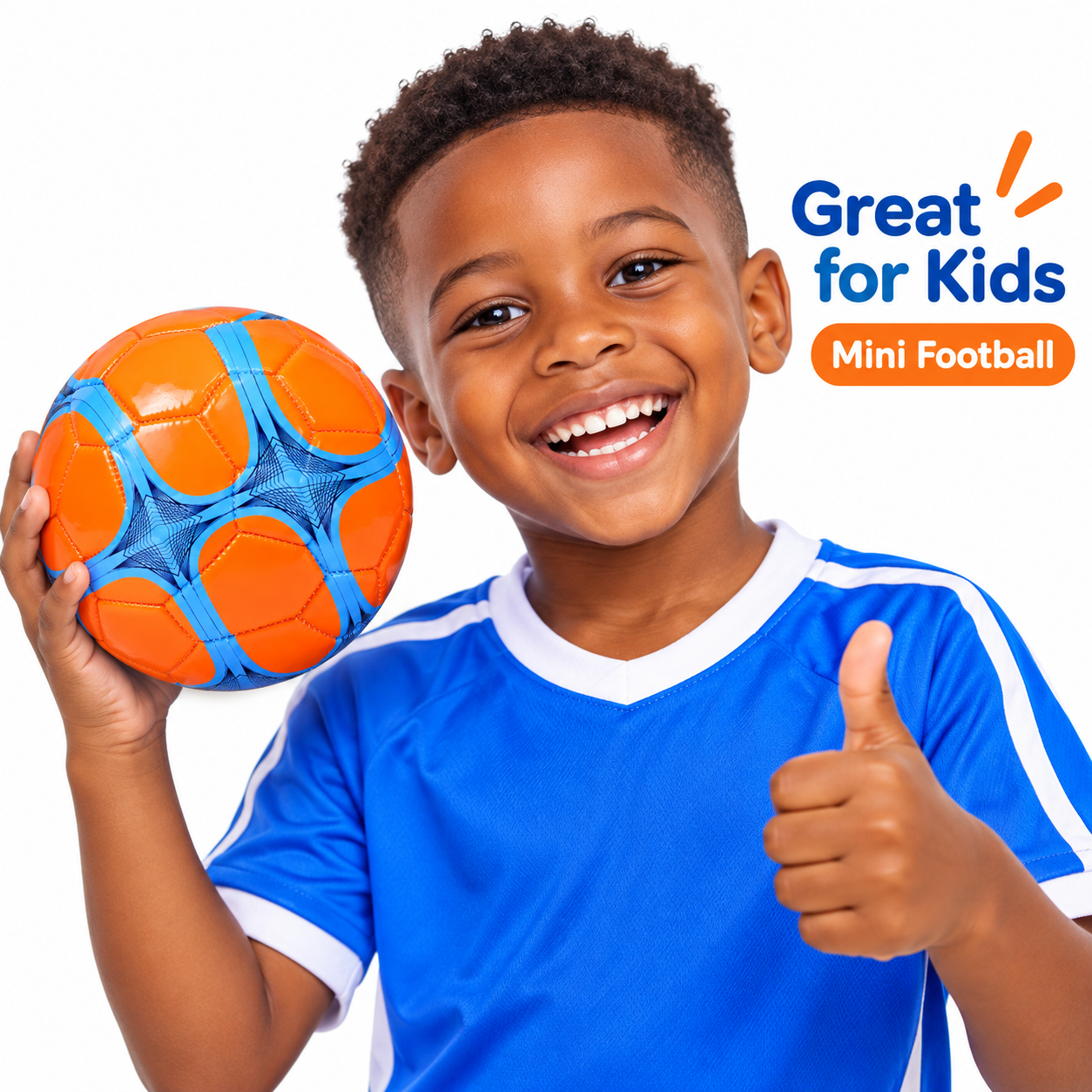 Mini Size 2 Kids Football (15cm Diameter) - High-Visibility Glossy Toddler Training Soccer Ball for Indoor, Outdoor, Garden & Skill Play (Neon Green with Red & Cyan Graphics)