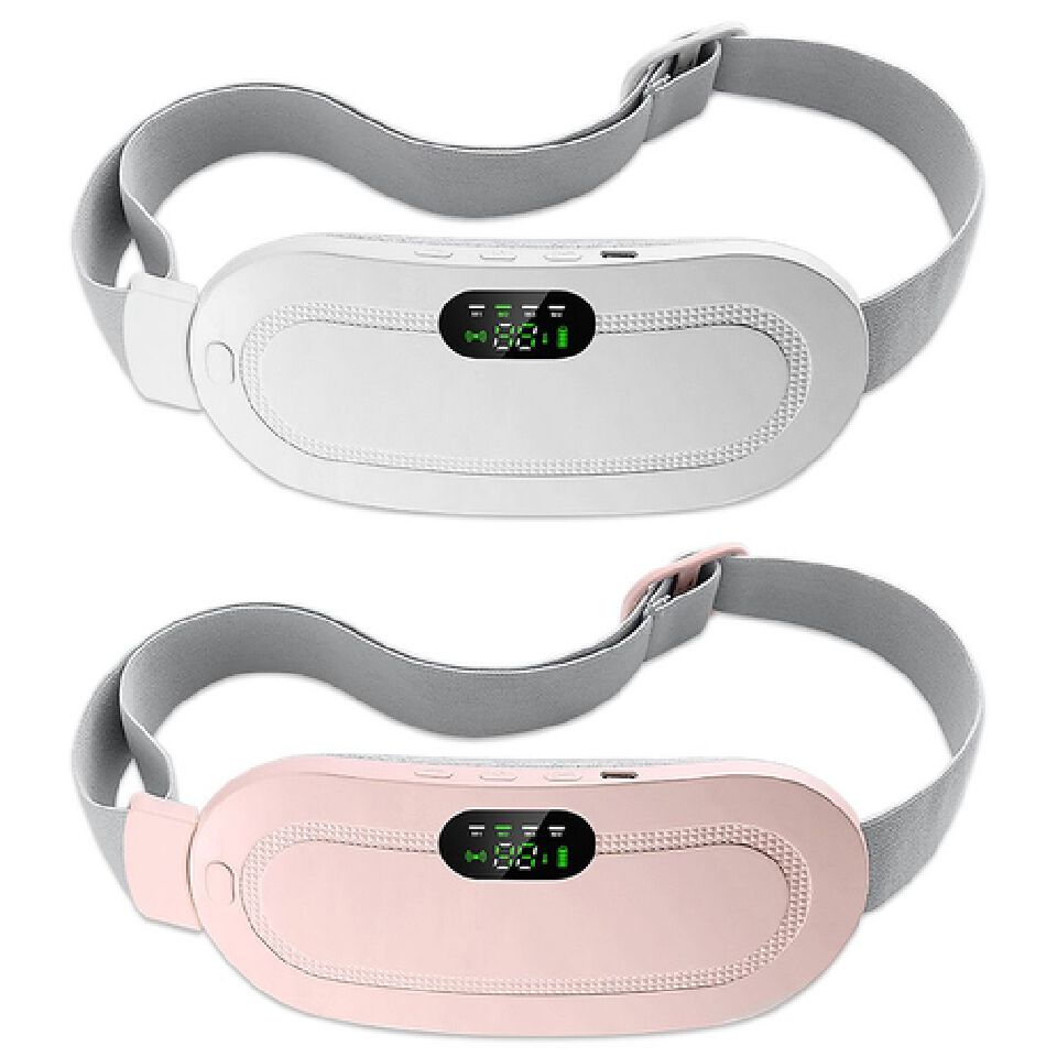 Smart Menstrual Heating Pad with Vibration Massage, 3-Temperature Fast Heating Waist Belt for Women, Portable Electric Abdominal Pain Relief Device, 1800mAh USB Rechargeable