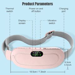Smart Menstrual Heating Pad with Vibration Massage, 3-Temperature Fast Heating Waist Belt for Women, Portable Electric Abdominal Pain Relief Device, 1800mAh USB Rechargeable