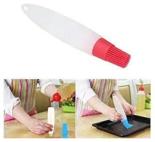 Silicone Oil Bottle with Basting Brush, BPA-Free, 2-in-1 Dispenser for Grilling, Baking and Cooking