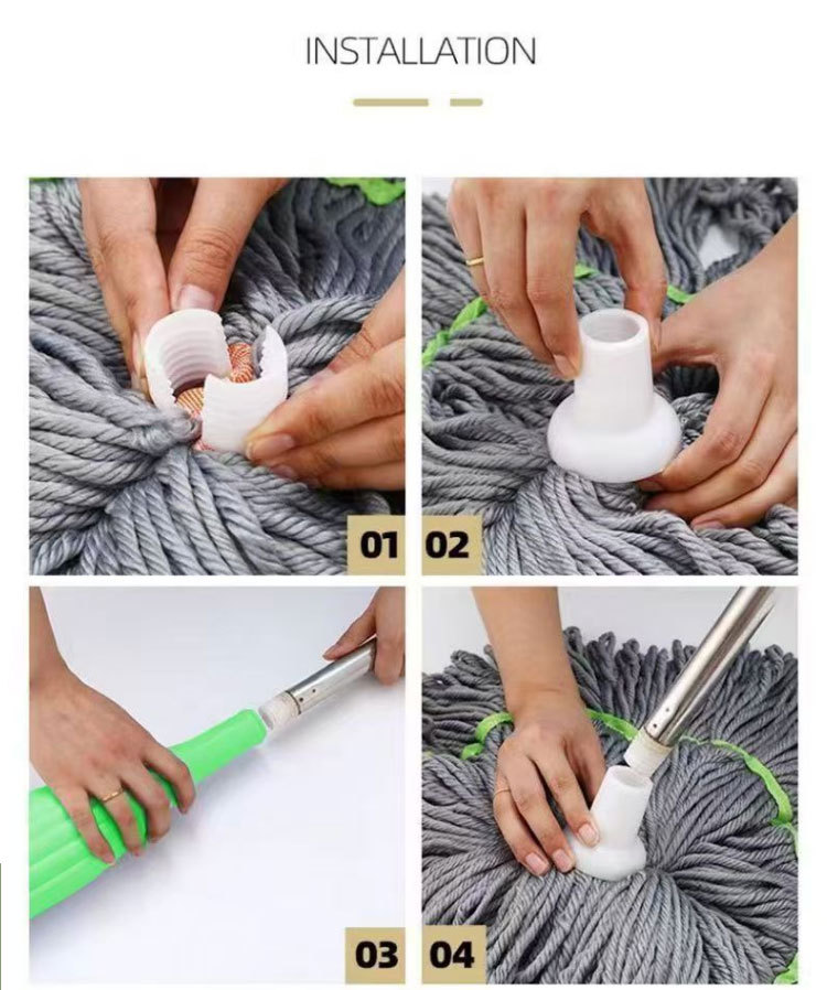 360° very large Spin Mop with Microfiber Head and Telescopic Handle – Reusable Floor Cleaning Mop for Wet & Dry Cleaning, Dust, Dirt, Water and Kitchen, Bathroom, Home & Office Floors