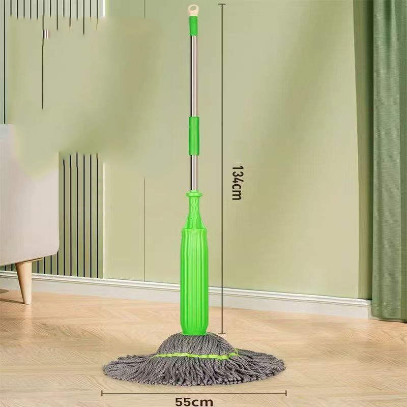 360° very large Spin Mop with Microfiber Head and Telescopic Handle – Reusable Floor Cleaning Mop for Wet & Dry Cleaning, Dust, Dirt, Water and Kitchen, Bathroom, Home & Office Floors