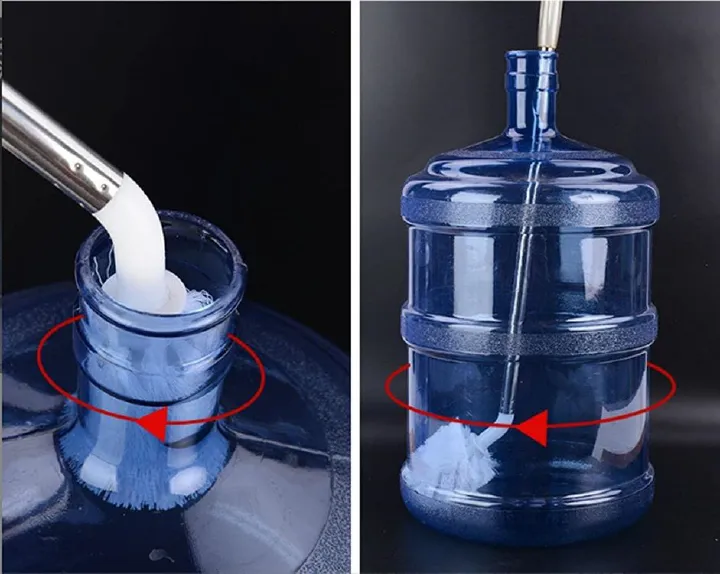 Long Cleaning Brush For Water Dispenser Bottle L- Shaped Barrel Magic Brush Gallon Cleaning Bottle Brush, this kitchen scrub brush can clean the narrow areas which other normal brush cannot reach