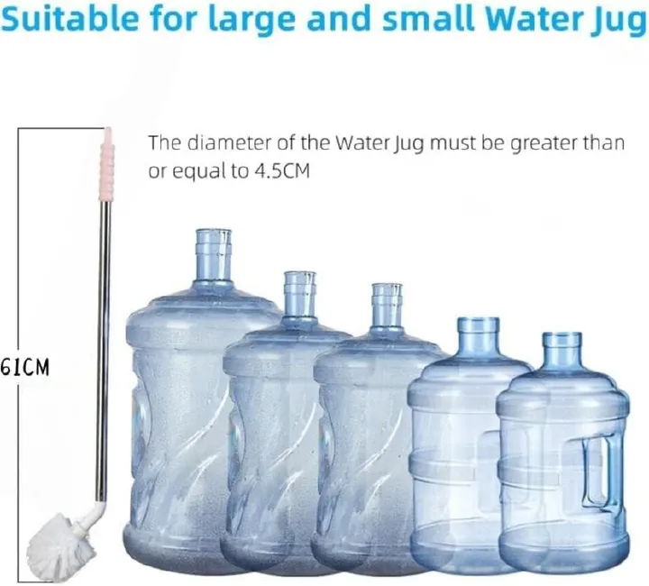 Long Cleaning Brush For Water Dispenser Bottle L- Shaped Barrel Magic Brush Gallon Cleaning Bottle Brush, this kitchen scrub brush can clean the narrow areas which other normal brush cannot reach